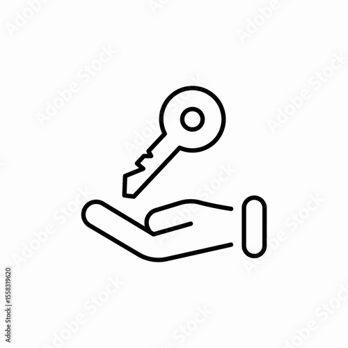 Key Offer icon vector