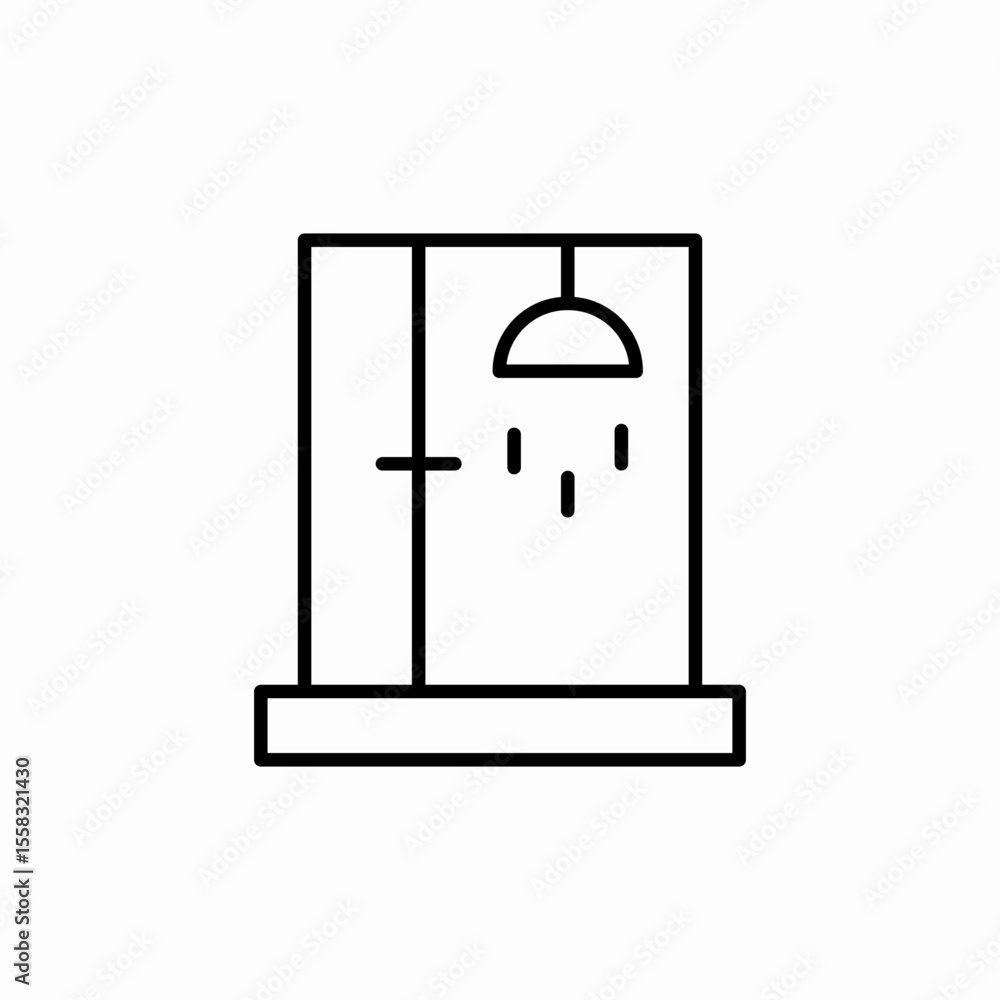 bathroom cabin icon vector bathroom cabin icon vector