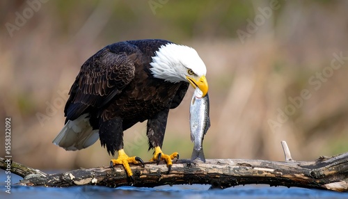 Bald eagle with fish (3)