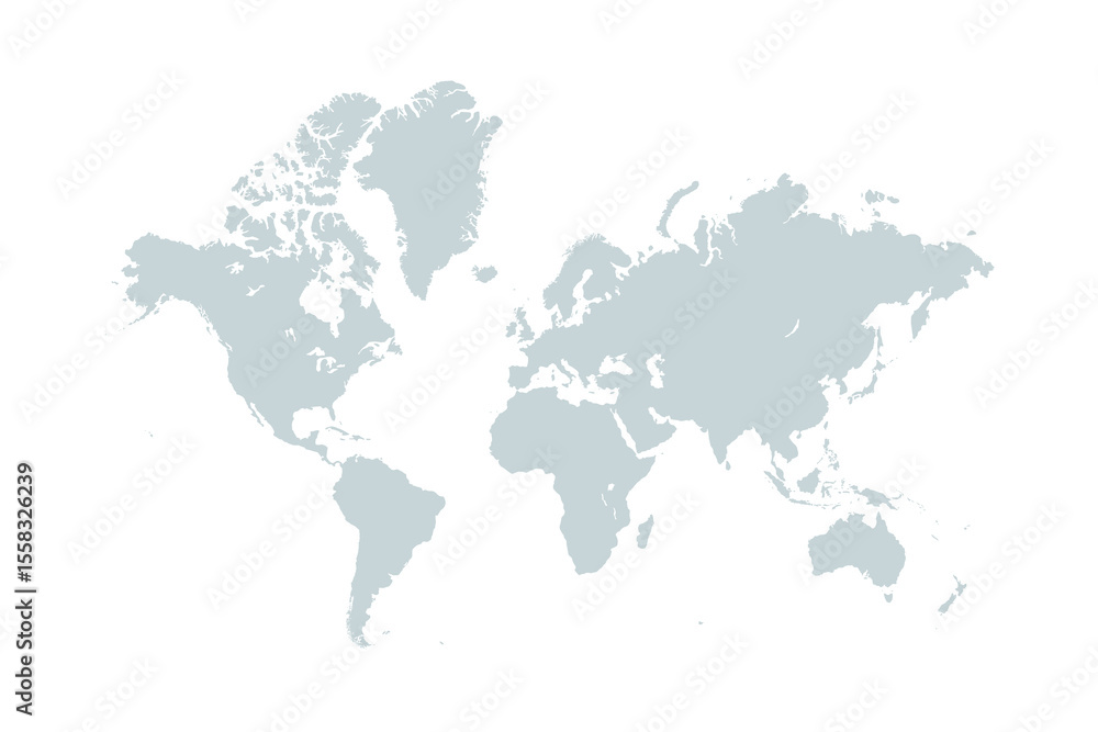 Fototapeta premium Blank World map vector illustration