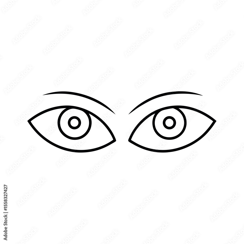 Eyes Outline Vector Illustration Eyes Outline Vector Illustration