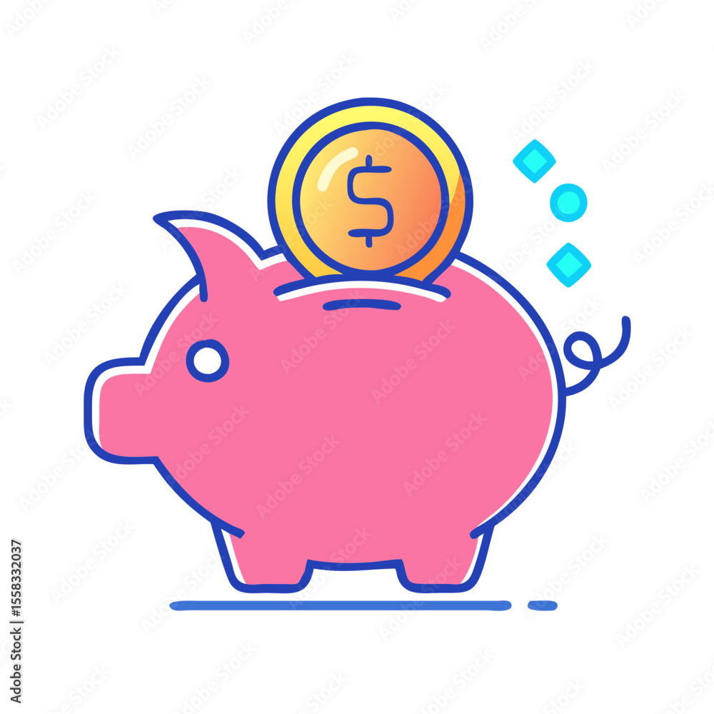 Piggy bank icon Piggy bank icon