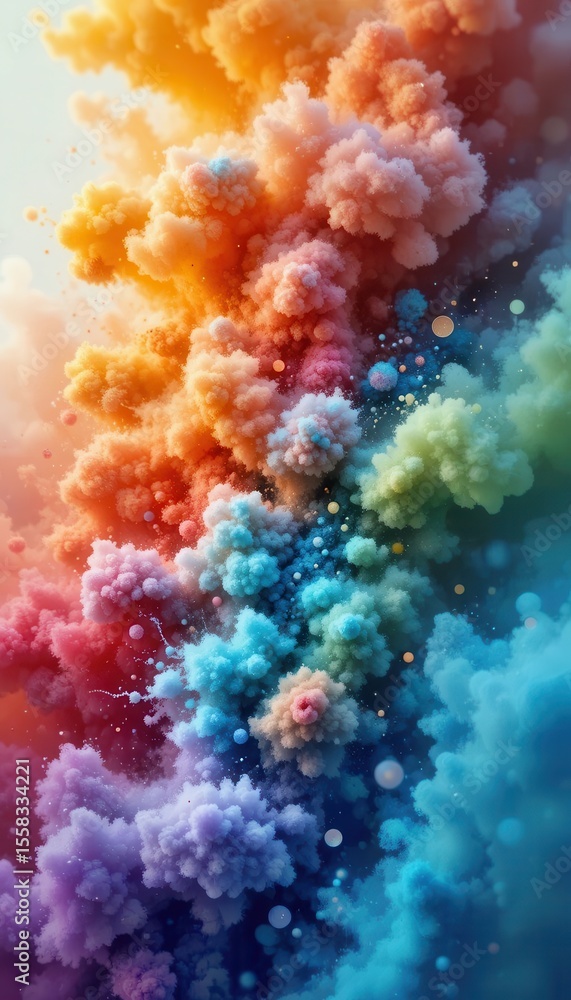 Fototapeta premium Vibrant abstract background design suitable for mobile screens