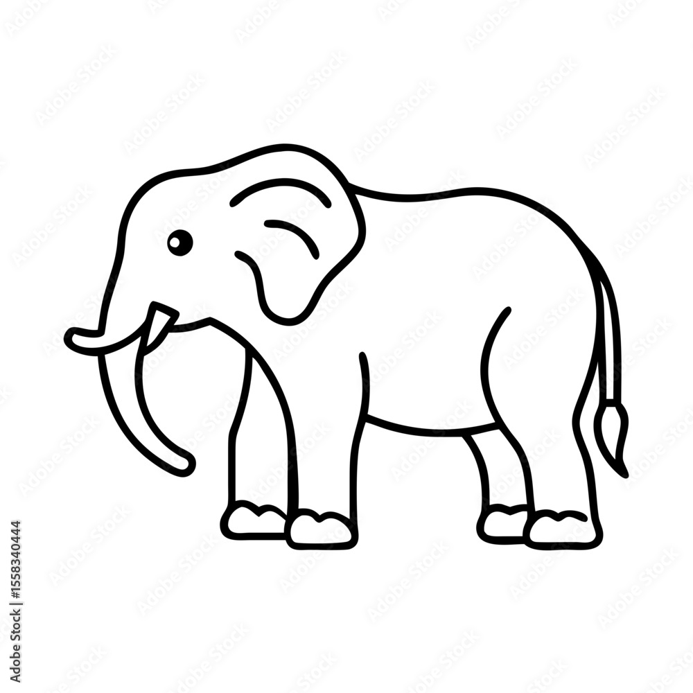 Fototapeta premium Elephant icon isolate
