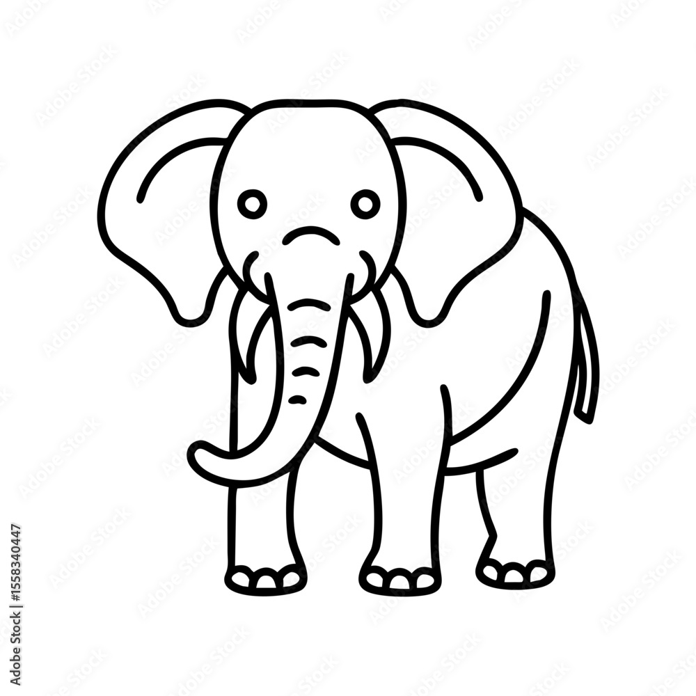 Fototapeta premium Elephant icon isolate 