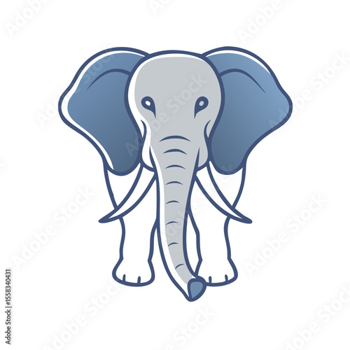Elephant icon isolate 
