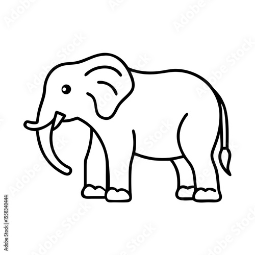 Elephant icon isolate 