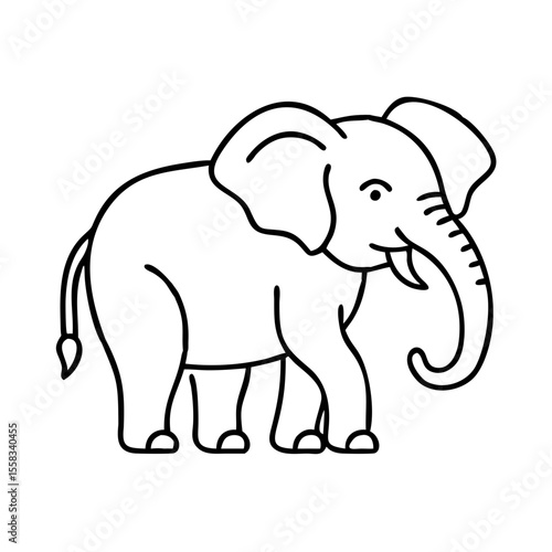 Elephant icon isolate 