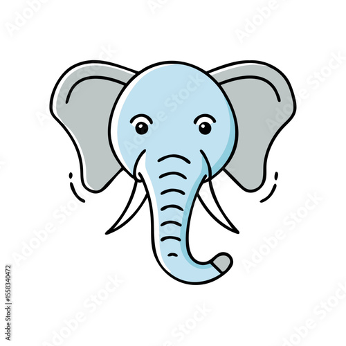 Elephant icon isolate 