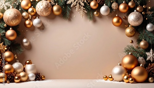Festive christmas ornament display holiday season image content cozy environment close-up view celebration concept