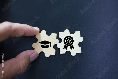 certification. qualifications, certificates and graduate icons. the concept of academic qualifications. the concept of required skills