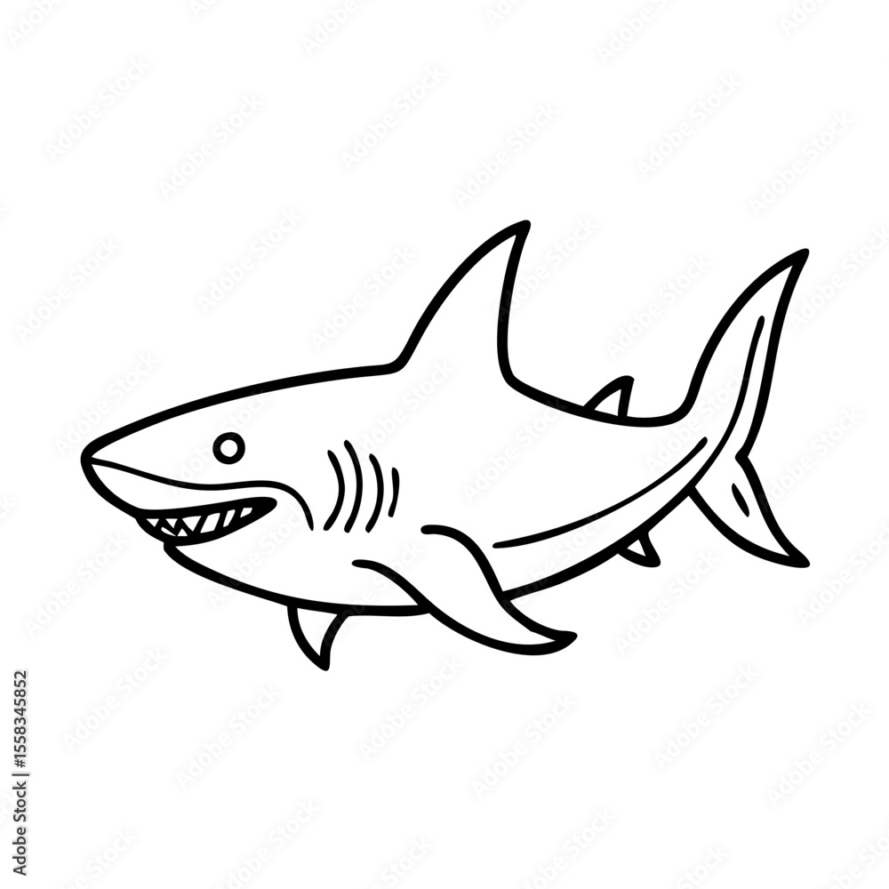 Fototapeta premium Shark icon isolated 