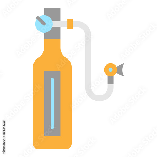 Diving oxygen tank vector illustration