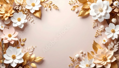 Elegant floral arrangement for event decoration studio background digital art warm tones aesthetic design
