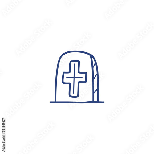Gravestone graphic design illustration