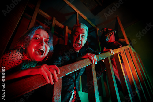scared people escape