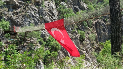 flag of turkey Göynük Canyon