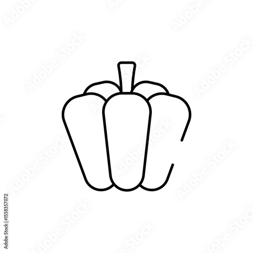 Capsicum icon design with white background stock illustration