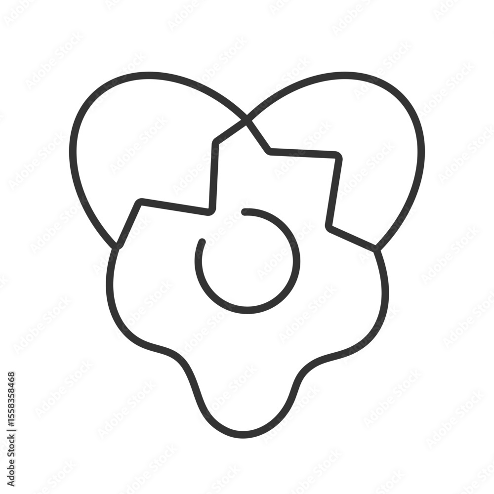Broken egg line icon. Cooking breakfast with natural ingredient. Protein rich product. Healthy eating recipe. Isolated vector illustration. Outline symbol. Simple linear drawing. Editable stroke Broken egg line icon. Cooking breakfast with natural ingredient. Protein rich product. Healthy eating recipe. Isolated vector illustration. Outline symbol. Simple linear drawing. Editable stroke