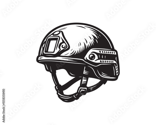 Military helmet vector