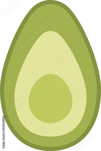 Avocat coupé en deux