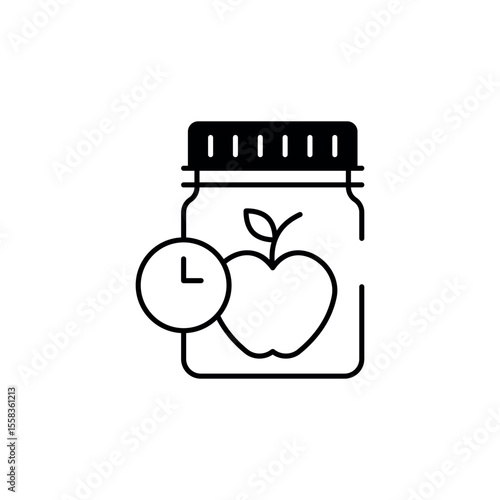 Preserved Food icon design with white background stock illustration