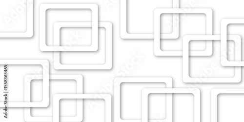 White and gray overlap triangle geometric technology pattern. gray rectangle frames with soft shadows white square line technology concept .White triangular beautiful tech layout triangle background. 