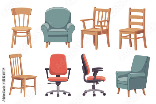 Collection of Various Chairs and Armchairs
