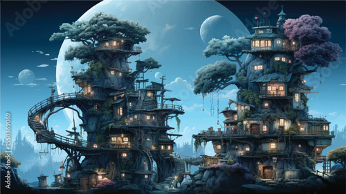 Magical Floating Forest Island