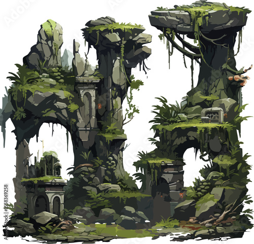 green tree and red cabbage , Unity 2D Game Jungle Platform