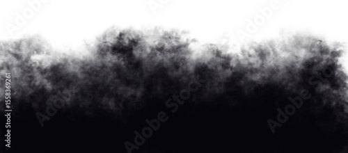 Dark fog or smoke on transparent background