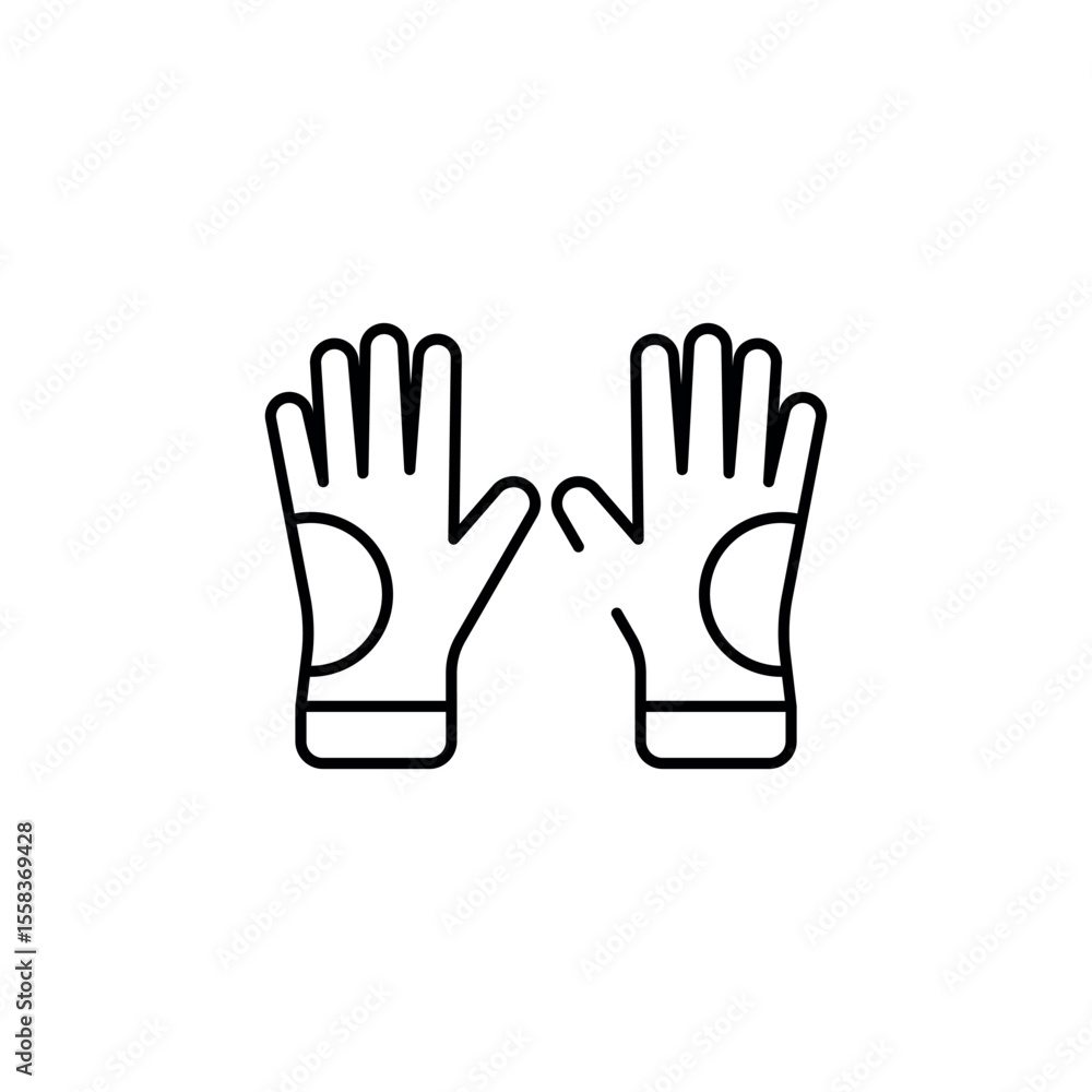Work Gloves icon design with white background stock illustration Work Gloves icon design with white background stock illustration