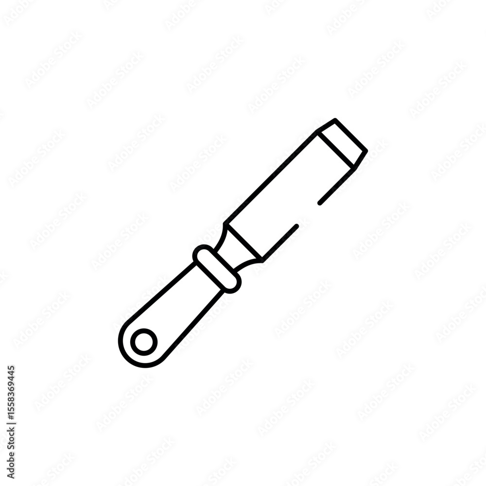 Fototapeta premium Chisel icon design with white background stock illustration