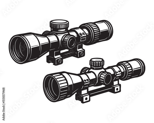 Military Rifle Scope Set