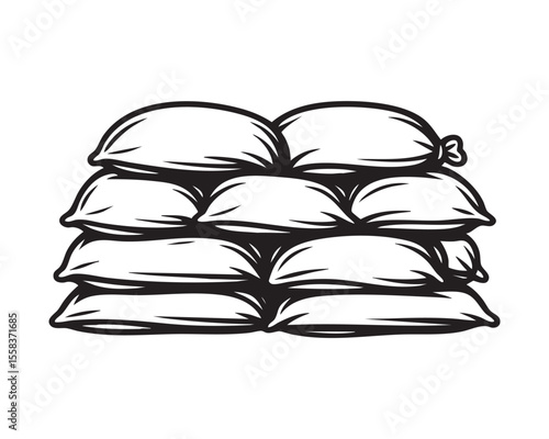Sandbag Barricade Stack