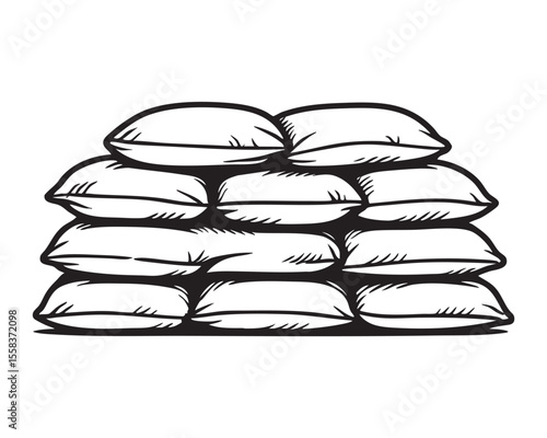 Sandbag Barricade Stack