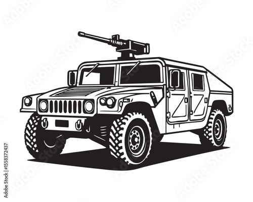 Armored Military Vehicle Vector