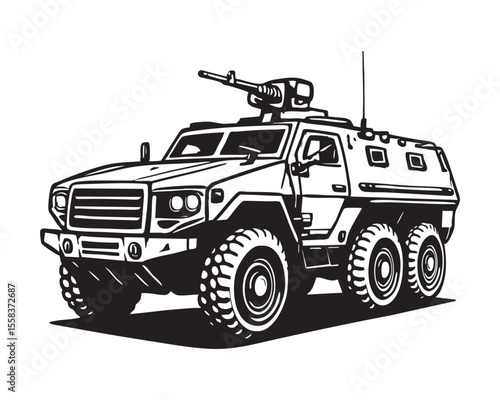 Armored Military Vehicle Vector