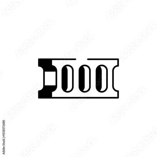 Concrete Block icon design with white background stock illustration