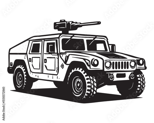 Armored Military Vehicle Vector