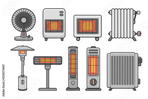 Various Types of Electric Heaters and Fans
