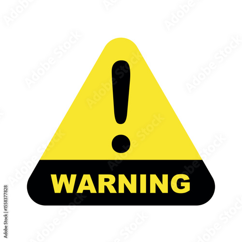 yellow warning alert with exclamation mark, caution signs in a triangle warning icon symbol