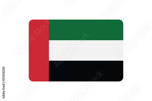 Free Download United Arab Emirates flag vector icon, UAE flag. National flag of United Arab Emirates, flat vector illustration. - GFXLoad