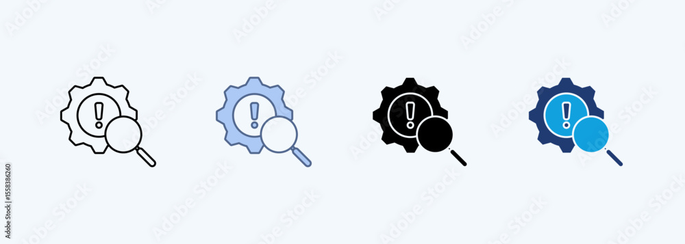 Fototapeta premium Hazard Identification Outline Icon