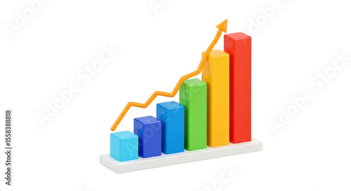 Free Download Colorful Bar Graph: Growth, Success, and Business Progress - GFXLoad