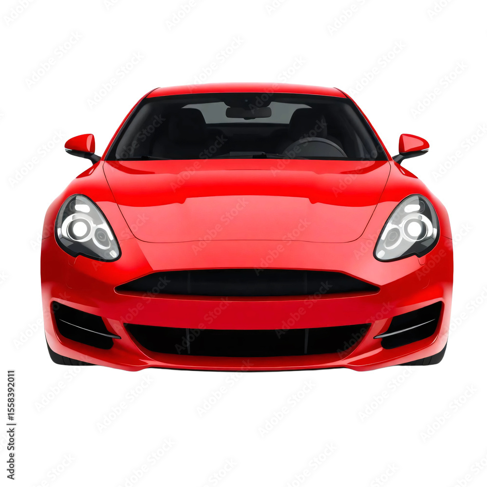 Naklejka premium Red car isolated on transparent background