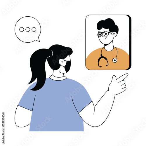 Online doctor Modern illustrations. Eps 10 file 