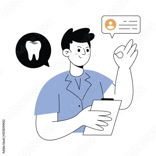 Private dentistry Modern illustrations. Eps 10 file 