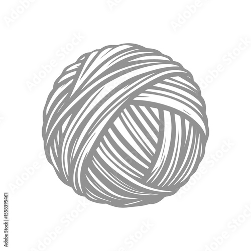 Ball of yarn for knitting or crochet illustration