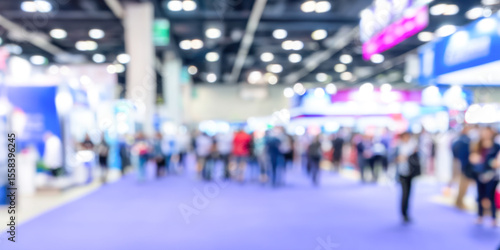 Wallpaper Mural Crowds gather in an exhibition hall at a large international trade show event Torontodigital.ca